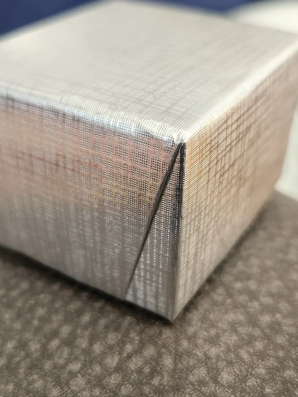 Silver Textured Gift Box- Elegant Metallic